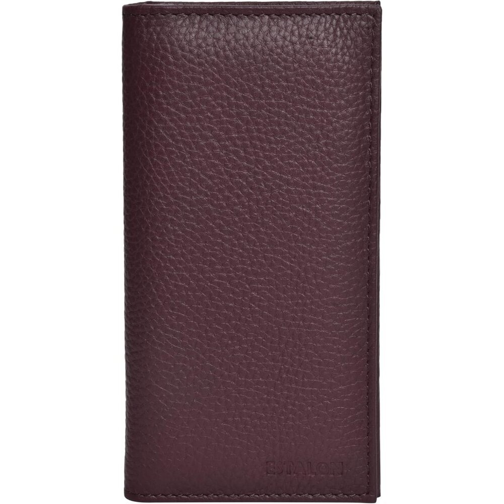 Leather Standard Register Checkbook Case Mulberry